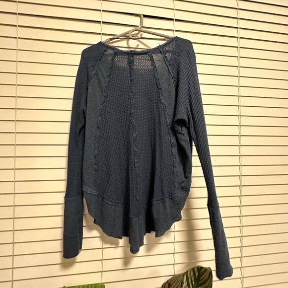 We The Free Ladies Tunic Top Long Sleeve Ribbed Casual Shirt - Picture 2 of 5